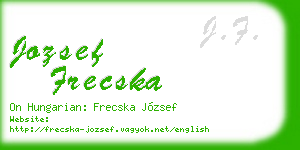 jozsef frecska business card